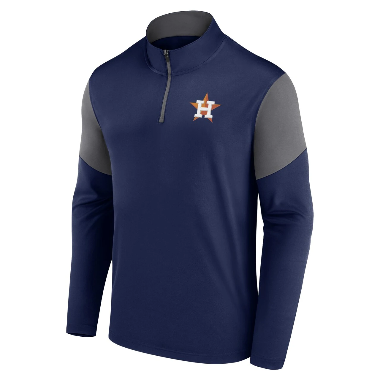 Men's Houston Astros Fanatics Branded Navy Logo Quarter-Zip Top 2 Men's Houston Astros Fanatics Branded Navy Logo Quarter-Zip Top - Image 2