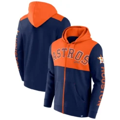 Men's Houston Astros Fanatics Branded Navy Walk Off Fleece Full-Zip Hoodie