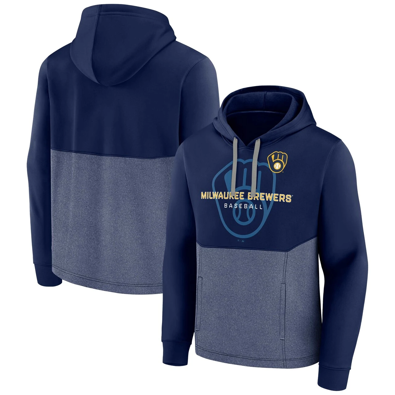 Men's Milwaukee Brewers Fanatics Branded Navy Call The Shots Pullover Hoodie 1 Men's Milwaukee Brewers Fanatics Branded Navy Call The Shots Pullover Hoodie