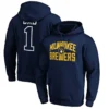 Men's Milwaukee Brewers Fanatics Branded Navy Father's Day #1 Dad Pullover Hoodie
