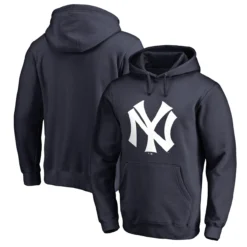 Men's New York Yankees Fanatics Branded Navy Cooperstown Collection Huntington Team Fitted Pullover Hoodie
