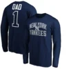 Men's New York Yankees Fanatics Branded Navy Father's Day #1 Dad Long Sleeve T-Shirt