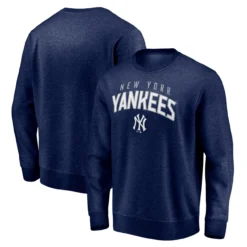 Men's New York Yankees Fanatics Branded Navy Gametime Arch Pullover Sweatshirt