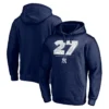 Men's New York Yankees Fanatics Branded Navy Hometown World Titles Fitted Pullover Hoodie