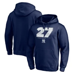 Men's New York Yankees Fanatics Branded Navy Hometown World Titles Fitted Pullover Hoodie