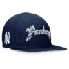 Men's New York Yankees Fanatics Branded Navy Iconic Old English Snapback Hat