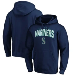 Men's Seattle Mariners Fanatics Branded Navy Line Up Master The Game Fitted Pullover Hoodie