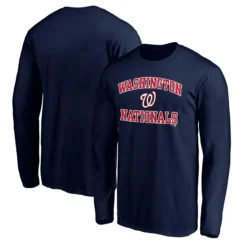 Men's Washington Nationals Fanatics Branded Navy Heart & Soul Long Sleeve T-Shirt