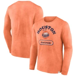 Men's Houston Astros Fanatics Branded Orange Circus Catch Long Sleeve T-Shirt