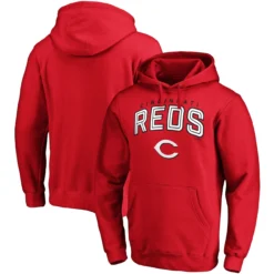 Men's Cincinnati Reds Fanatics Branded Red Line Up Master The Game Fitted Pullover Hoodie