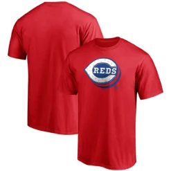 Men's Cincinnati Reds Fanatics Branded Red Red White And Team Logo T-Shirt