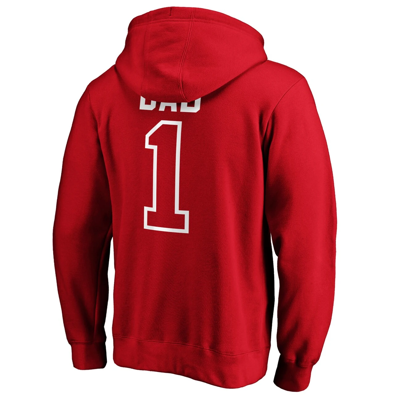 Men's Los Angeles Angels Fanatics Branded Red Father's Day #1 Dad Pullover Hoodie 3 Men's Los Angeles Angels Fanatics Branded Red Father's Day #1 Dad Pullover Hoodie - Image 3