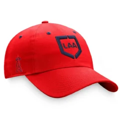Men's Los Angeles Angels Fanatics Branded Red Iconic Home Plate Adjustable Hat