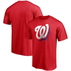 Men's Washington Nationals Fanatics Branded Red Red White And Team Logo T-Shirt