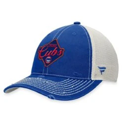 Men's Chicago Cubs Fanatics Branded Royal Heritage Trucker Snapback Hat