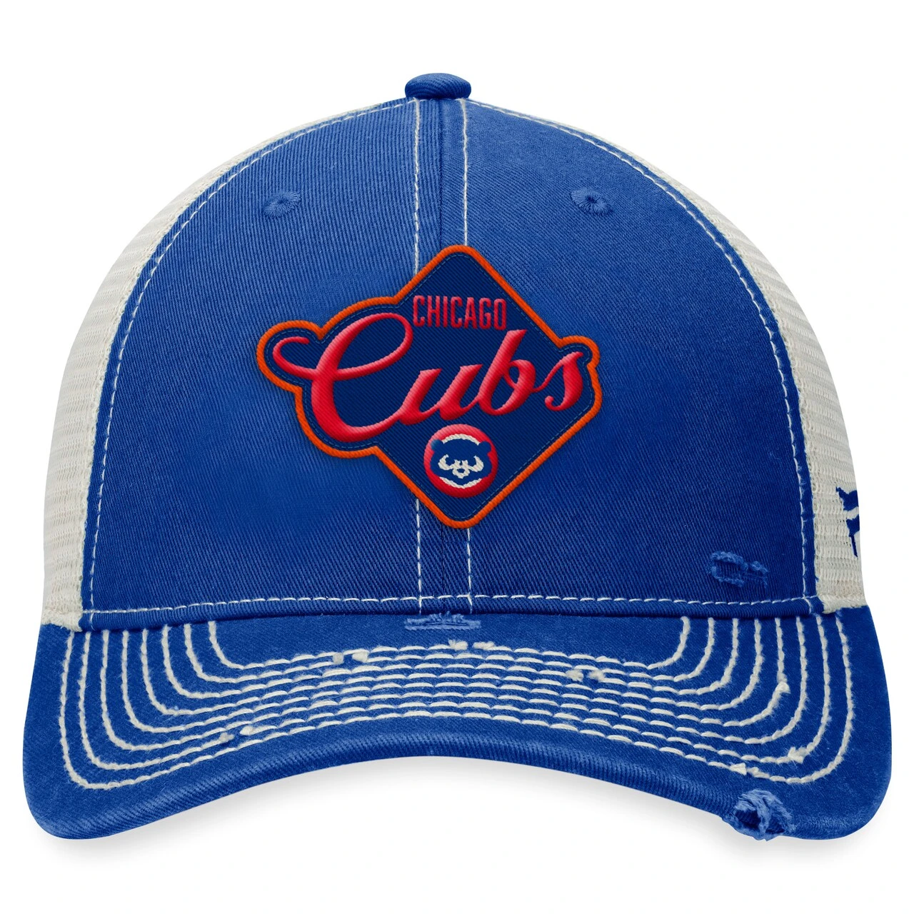 Men's Chicago Cubs Fanatics Branded Royal Heritage Trucker Snapback Hat - Image 2