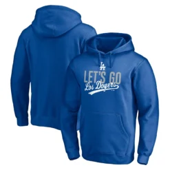 Men's Los Angeles Dodgers Fanatics Branded Royal Hometown Los Doyers Fitted Pullover Hoodie