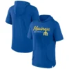 Men's Seattle Mariners Fanatics Branded Royal Offensive Strategy Short Sleeve Pullover Hoodie