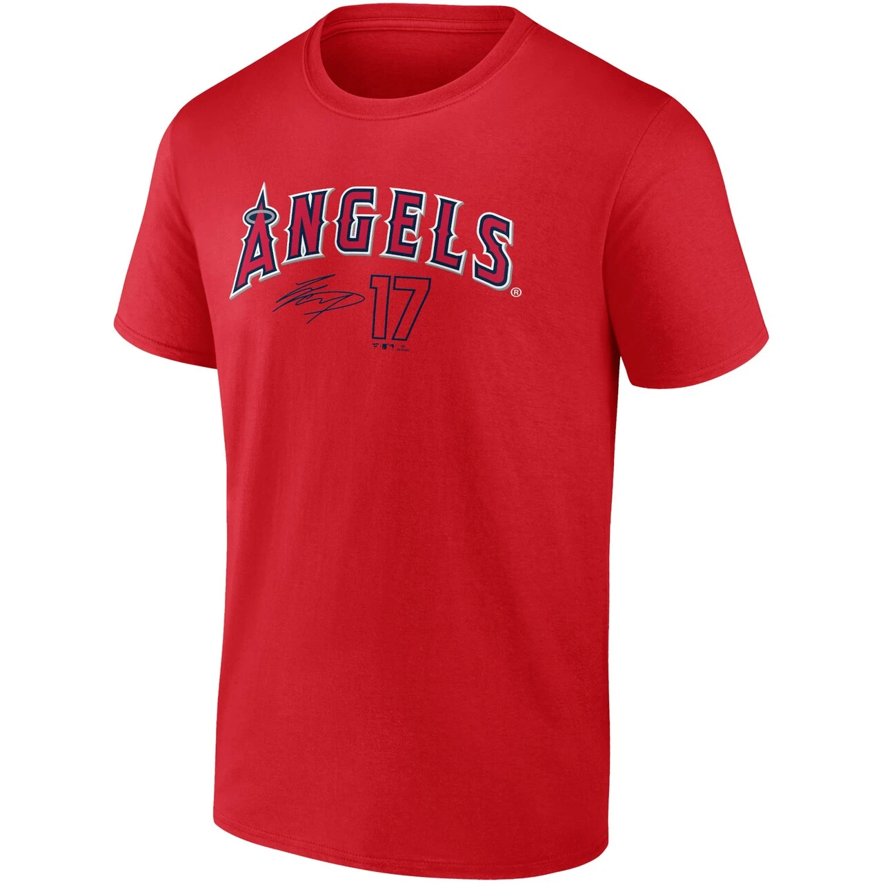 Men's Los Angeles Angels Shohei Ohtani Fanatics Branded Red Player Name & Number T-Shirt 2 Men's Los Angeles Angels Shohei Ohtani Fanatics Branded Red Player Name & Number T-Shirt - Image 2