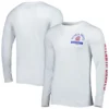 Men's Atlanta Braves Fanatics Branded White Pressbox Long Sleeve T-Shirt