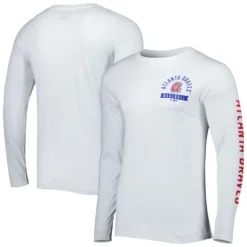 Men's Atlanta Braves Fanatics Branded White Pressbox Long Sleeve T-Shirt