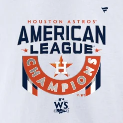 Men's Houston Astros Fanatics Branded White 2022 American League Champions Locker Room T-Shirt -Fanatics mens fanatics branded white houston astros 2022 american league champions locker room t shirt pi5060000 altimages ff 5060543 cfba5287ea77b1c7e61aalt4 full