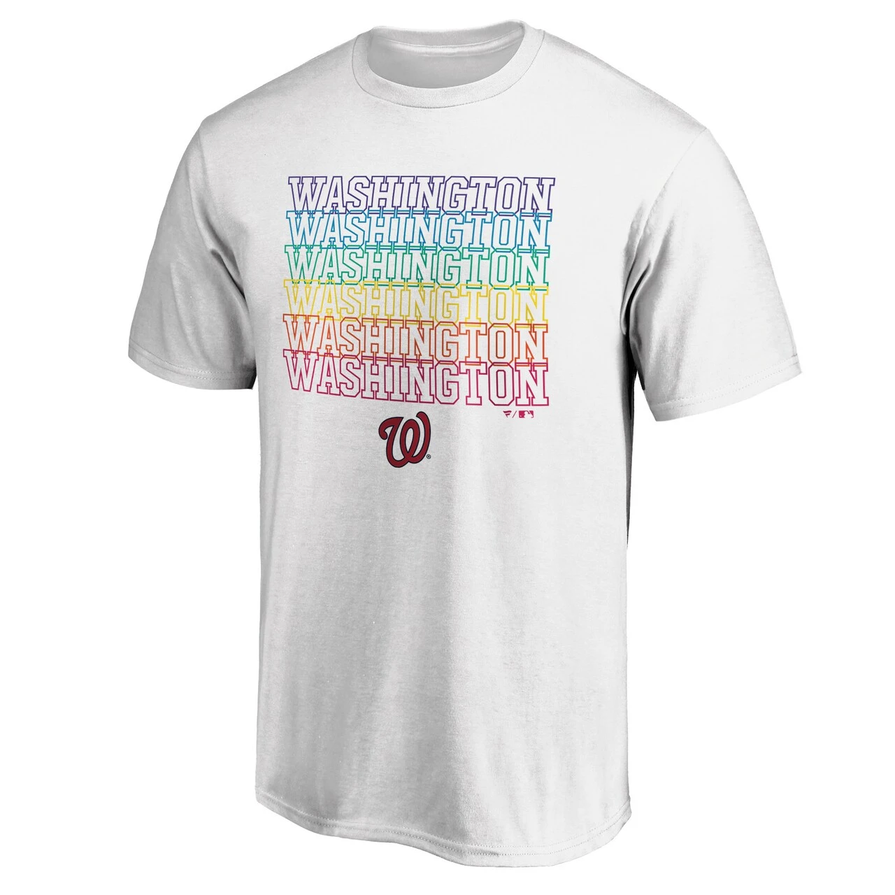 Men's Washington Nationals Fanatics Branded White City Pride T-Shirt 2 Men's Washington Nationals Fanatics Branded White City Pride T-Shirt - Image 2