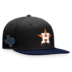 Men's Houston Astros Fanatics Branded Black/Navy State Side Two-Tone Snapback Hat
