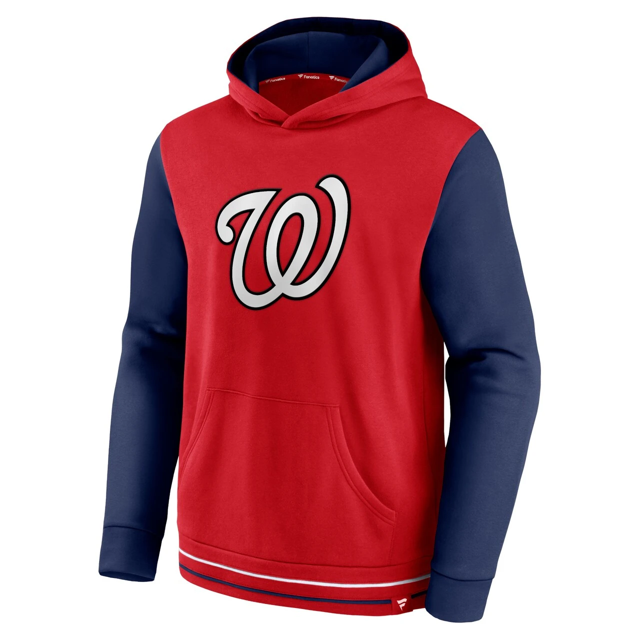 Men's Washington Nationals Fanatics Branded Red/Navy Last Whistle Pullover Hoodie 2 Men's Washington Nationals Fanatics Branded Red/Navy Last Whistle Pullover Hoodie - Image 2
