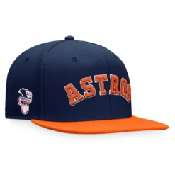 Men's Houston Astros Fanatics Branded Navy/Orange Fundamental Two-Tone Fitted Hat