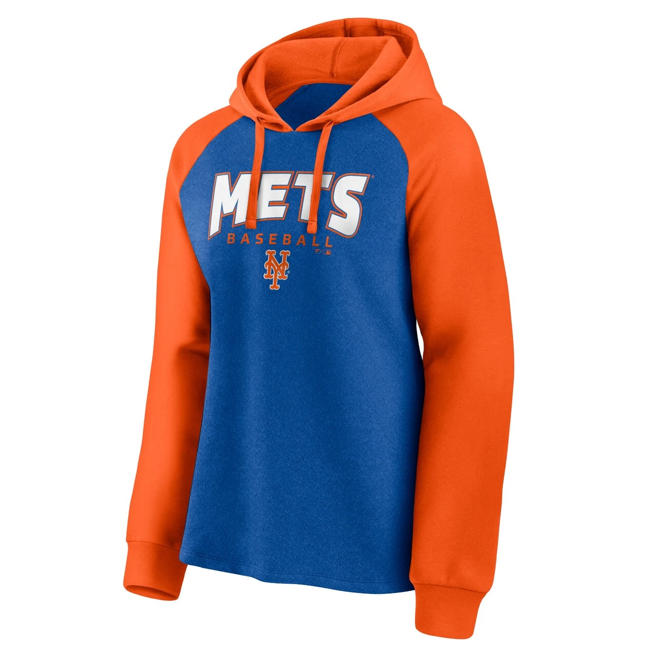 Women's New York Mets Fanatics Branded Royal/Orange Recharged Raglan Pullover Hoodie 2 Women's New York Mets Fanatics Branded Royal/Orange Recharged Raglan Pullover Hoodie - Image 2