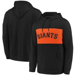Men's San Francisco Giants Fanatics Branded Black/Orange True Classics Team Faux Cashmere Pullover Hoodie