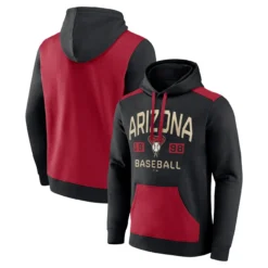 Men's Arizona Diamondbacks Fanatics Branded Black/Red Chip In Pullover Hoodie
