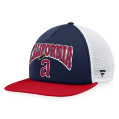 Men's California Angels Fanatics Branded Navy/Red Heritage Foam Front Trucker Snapback Hat
