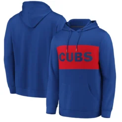 Men's Chicago Cubs Fanatics Branded Royal/Red True Classics Team Faux Cashmere Pullover Hoodie