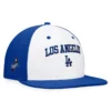 Men's Los Angeles Dodgers Fanatics Branded White/Royal Iconic Color Blocked Fitted Hat