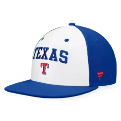 Men's Texas Rangers Fanatics Branded White/Royal Iconic Color Blocked Fitted Hat -Fanatics royal texas rangers iconic color blocked fitted hat ss5 p 4499320pv 3u ypp7umsqvnhgxkf6a5fvv 5okzfgobsxf2ejobbxjl