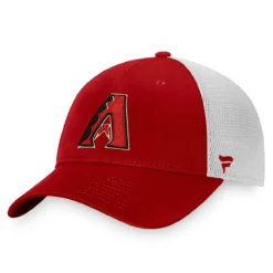 Men's Arizona Diamondbacks Fanatics Branded Cardinal/White Core Structured Trucker Snapback Hat
