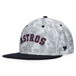 Men's Houston Astros Fanatics Branded Black/White Smoke Dye Fitted Hat