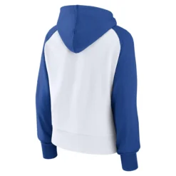 Women's Los Angeles Dodgers Fanatics Branded Royal/White Pop Fly Pullover Hoodie -Fanatics white los angeles dodgers pop fly pullover hoodie pi4915000 altimages ff 4915516 777cce69954b40b40edaalt3 full