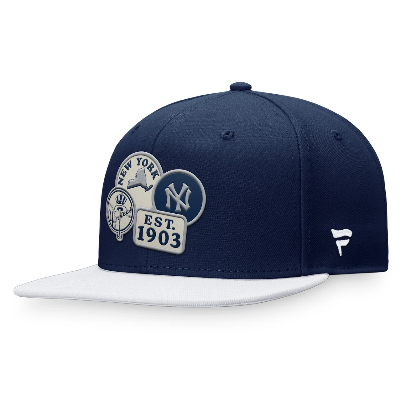 Men's New York Yankees Fanatics Branded Navy/White Heritage Patch Fitted Hat 1 Men's New York Yankees Fanatics Branded Navy/White Heritage Patch Fitted Hat