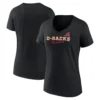 Women's Arizona Diamondbacks Fanatics Branded Black Back In Business V-Neck T-Shirt