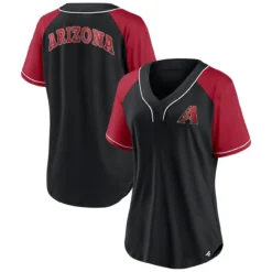 Women's Arizona Diamondbacks Fanatics Branded Black Ultimate Style Raglan V-Neck T-Shirt