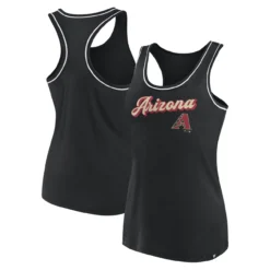 Men's Arizona Diamondbacks Fanatics Branded Black Wordmark Logo Racerback Tank Top