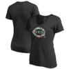 Women's Cincinnati Reds Fanatics Branded Black Lovely V-Neck T-Shirt