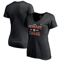 Women's Houston Astros Fanatics Branded Black 2021 Division Series Winner Locker Room Plus Size V-Neck T-Shirt