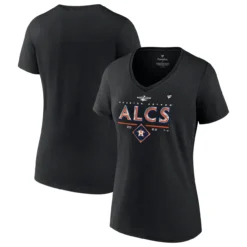 Women's Houston Astros Fanatics Branded Black 2022 Division Series Winner Locker Room Plus Size V-Neck T-Shirt