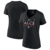 Women's Houston Astros Fanatics Branded Black 2022 Division Series Winner Locker Room V-Neck T-Shirt