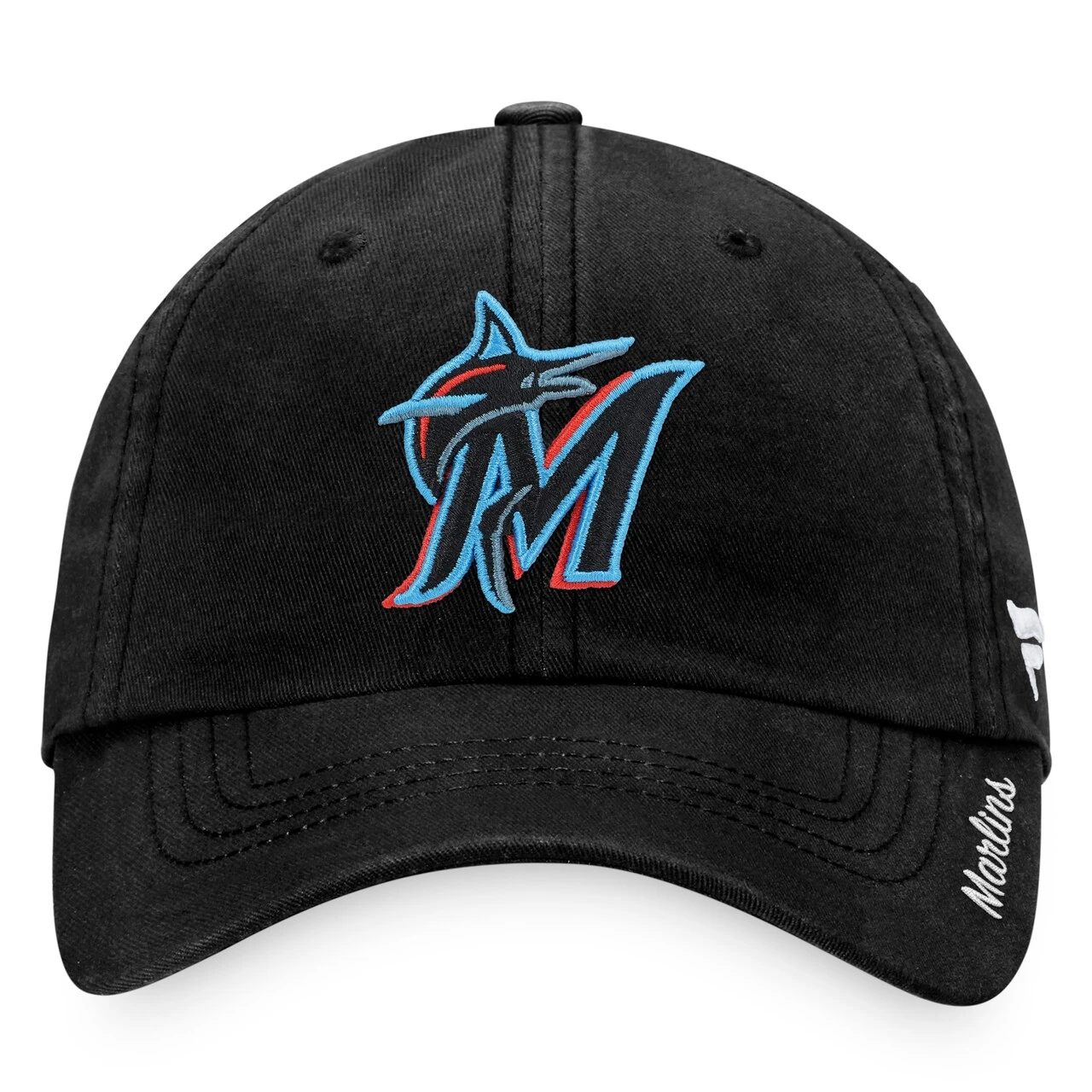 Women's Miami Marlins Fanatics Branded Black Team Core Adjustable Hat 2 Women's Miami Marlins Fanatics Branded Black Team Core Adjustable Hat - Image 2