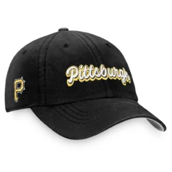 Women's Pittsburgh Pirates Fanatics Branded Black Iconic Script Team Adjustable Hat